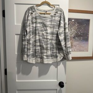Cato Gray Camouflage Sweatshirt